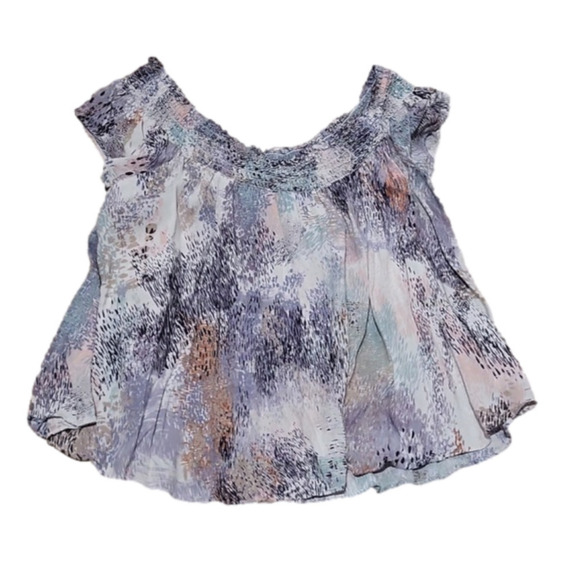 Aritzia Talula Short Sleeve Patterned Blouse - Picture 8 of 8